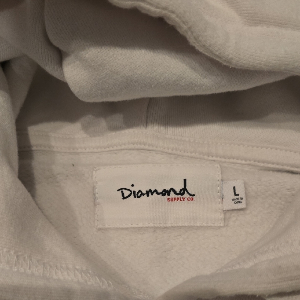 Diamond Supply Co. Off-White Hoodie with Blue Logo - Picture 3 of 3